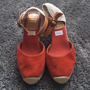 kanna orange espadrilles 💓💓 size 8